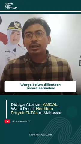 DIDUGA ABAIKAN AMDAL, WALHI DESAK HENTIKAN PROYEK PLTSA DI MAKASSAR Rencana pembangunan PLTSa di Tamalanrea oleh PT. SUS menuai penolakan. Walhi Sulsel menilai dokumen AMDAL cacat karena mengabaikan kajian soal dioksin, zat beracun pemicu kanker. Warga pun khawatir, apalagi lokasi proyek hanya berjarak 100 meter dari permukiman dan sekolah. Aktivitas perusahaan di lapangan dinilai ilegal karena izin lingkungan belum ada. Simak selengkapnya klik link di bio atau kunjungi www.kabarmakassar.com #KabarMakassar #Makassar #Sulsel #PLTSaMakassar #WalhiSulsel #LingkunganHidup #TolakPLTSa #AMDAL #KesehatanWarga #WargaMenolak #ProyekPLTSa #MakassarHijau #SaveMakassar #IsuLingkungan #BeritaMakassar #BeritaSulsel