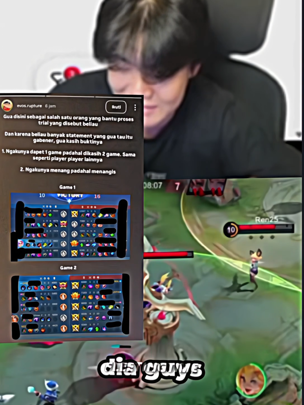 Astaga jisa menghacurkan karir dengan sendirinya #MerdekaMabar #MobileLegendsBangBang #MLBB #evosesports #stevenage 