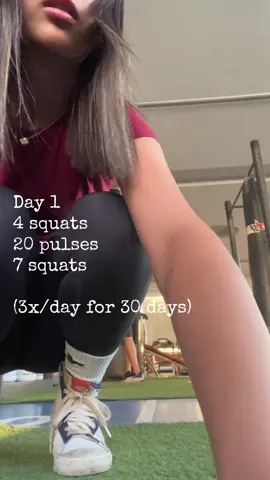 Day 1 - Let's hop on this challenge 👀🔥             #squat #workoutchallenge #squat #GymTok #fitnesschallenge