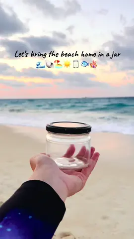 Let’s bring the beach home in a jar 🌊🐚🏖️☀️🫙🐟🪸 #beach #sea #beachvibes #summervlog #fyp #foryou #foryoupage #trending #trend 