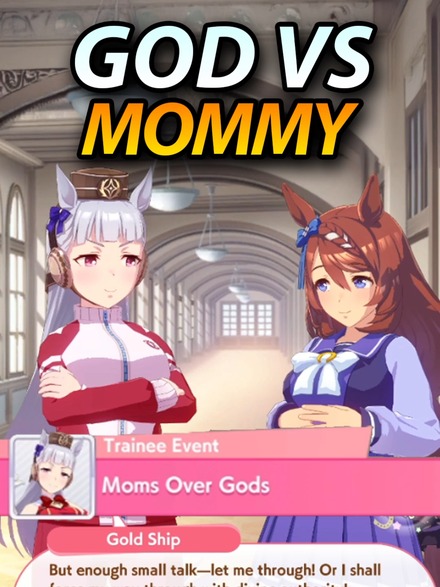 In Uma Musume, Gold Ship once believed she was literally a god. After unleashing three devastating attacks on Super Creek, reality hit her hard—none of them worked. Her response? “What is a god to a mommy? All hail Super Creek.” Possibly the greatest (and strangest) line ever written. #umamusume #goldship #supercreek #gamingontikok