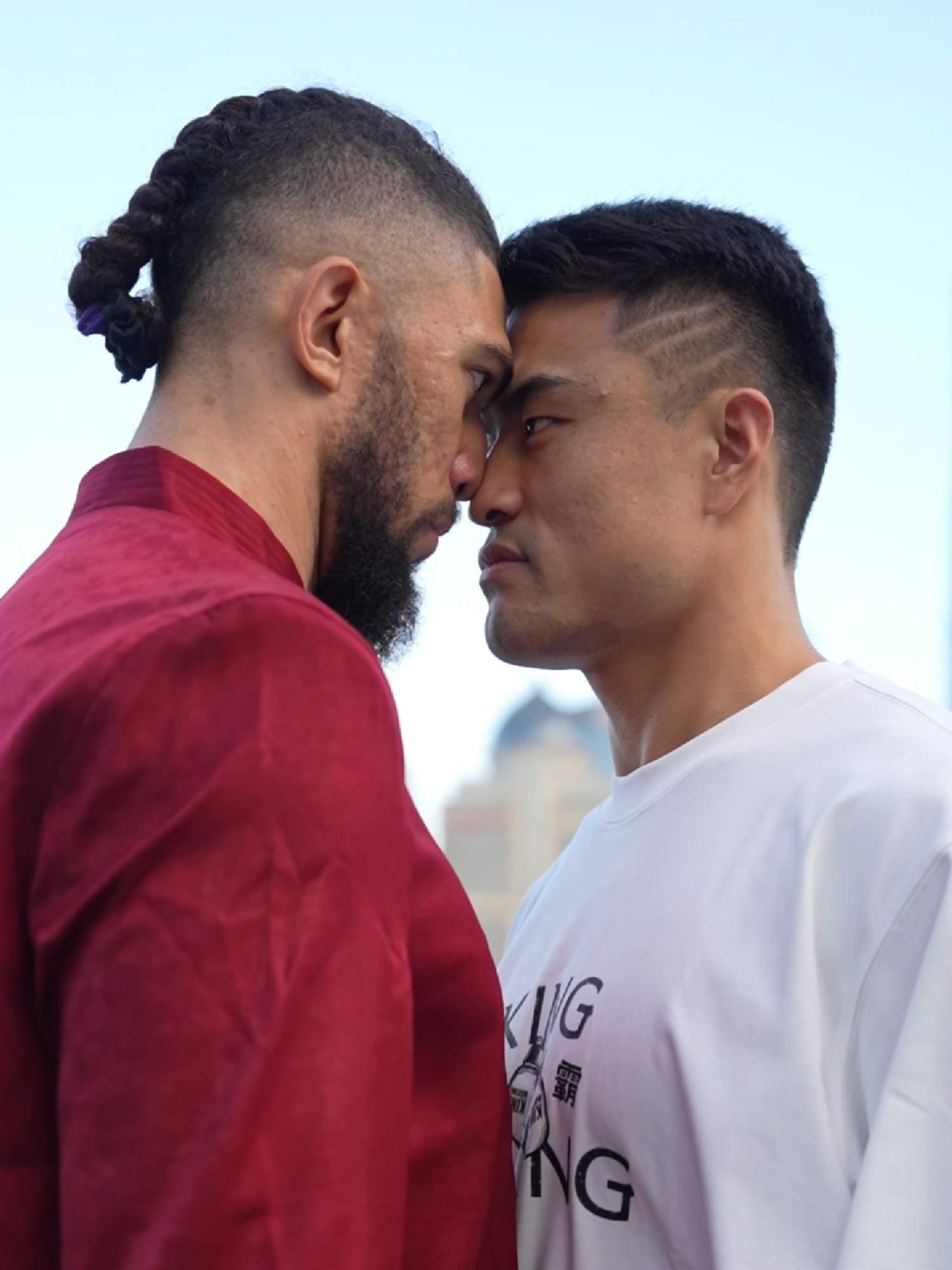 First meet in Shanghai 📍 #UFC #mma #johnnywalker #zhangmingyang