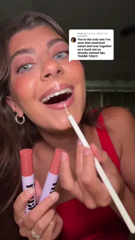 Replying to @c a s e y   d e v l i n THEYRE BACK Sweet vs Rose Kulfi Lip Oil Stain #lipoil #lipstain 