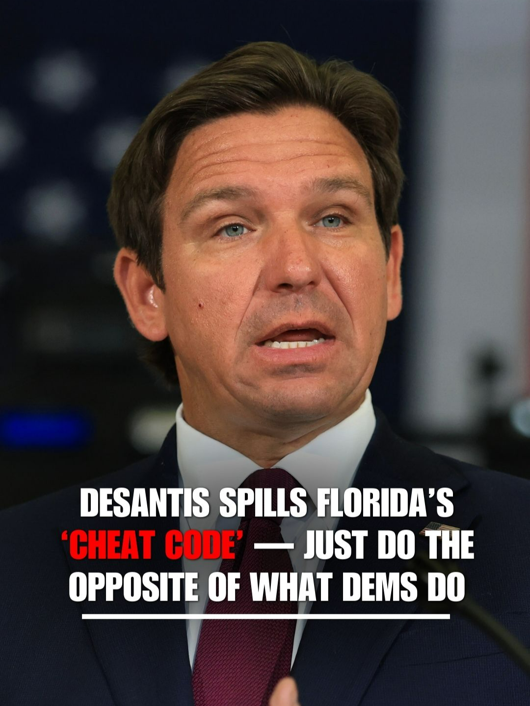 DeSantis says his approach as Florida governor is to look at policies in Democratic-led states — and then do the opposite.