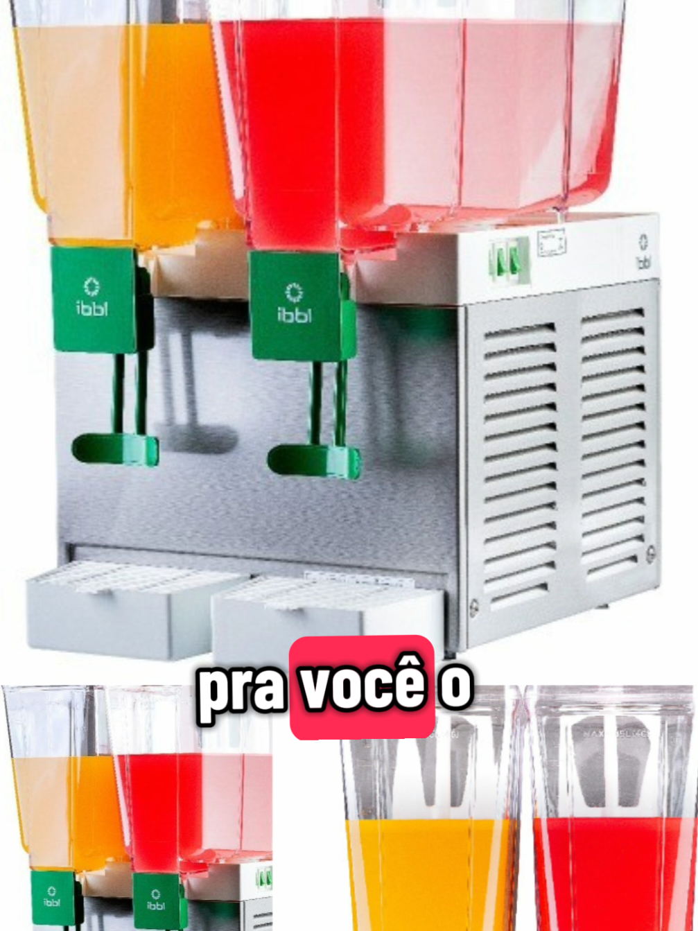 Refresqueira com 2 cubas 15L compressor inox - BBS2 IBBL por R$2.729,90. Compre na Shopee agora!  #refresqueira  #suqueira  #fruta  #cuba  #laranja 