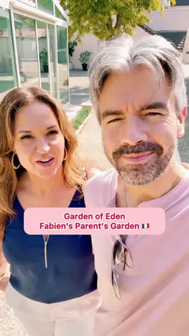 A stroll through Fabien's parents' garden...like stepping into a little Garden of Eden. Fruits, flowers, and even a natural spring. Pure magic and a real fairytale. 🌸🍑🍇🥝🍏🌺 #thefrenchranch #fabienandkeisha #france #french #husband    