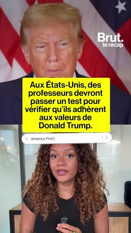 Il est 20h. Aux États-Unis, des professeurs devront maintenant passer un test pour vérifier qu’ils adhèrent aux valeurs défendues par Donald Trump. @Canelle Sab récap. 
