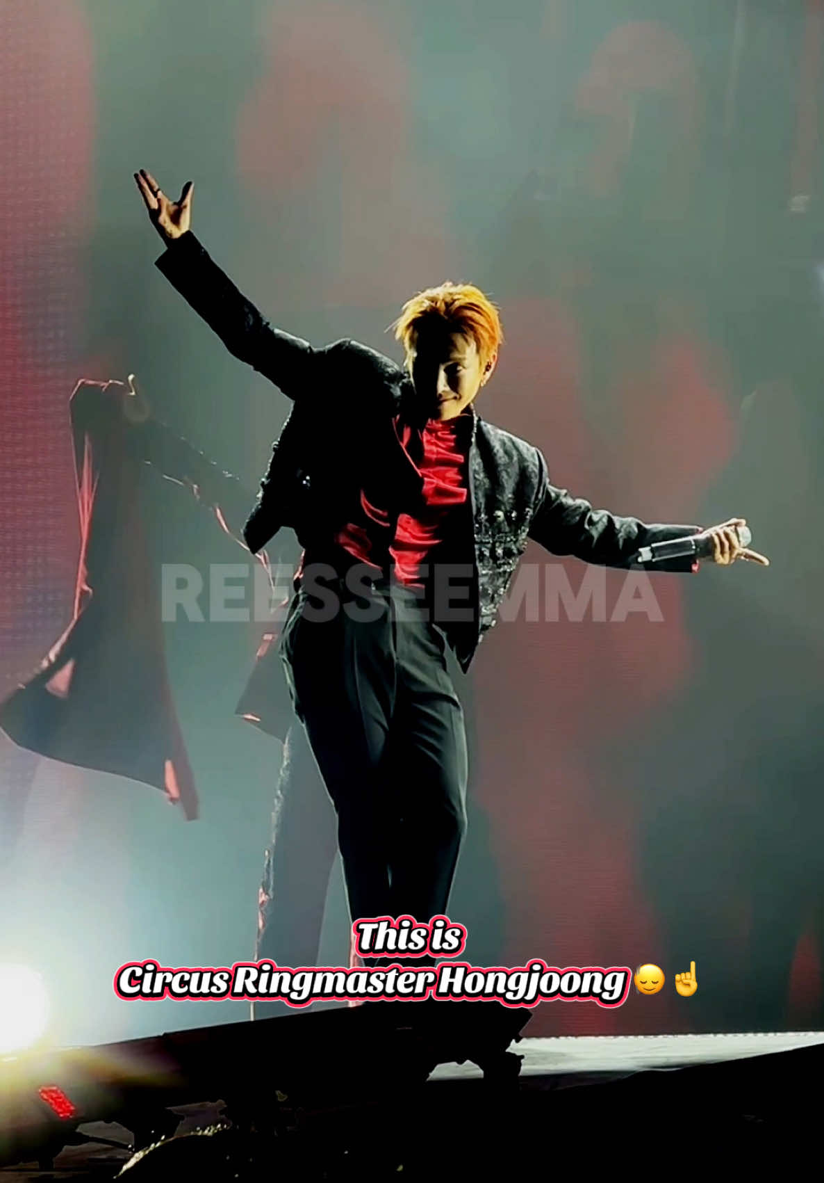 And Seonghwa is the sword swallower Yeosang and San are trapeze artists  Wooyoung is a contortionist  Mingi is the fire breather  Jongho is the strong man  Yunho is a clown (he juggles)  Thank you for coming to my Ted talk #kpop #ATEEZ 