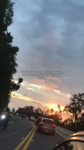 Todo lo que escuchamos es una opinión, lo que vemos es una perspectiva no la realidad ✨️