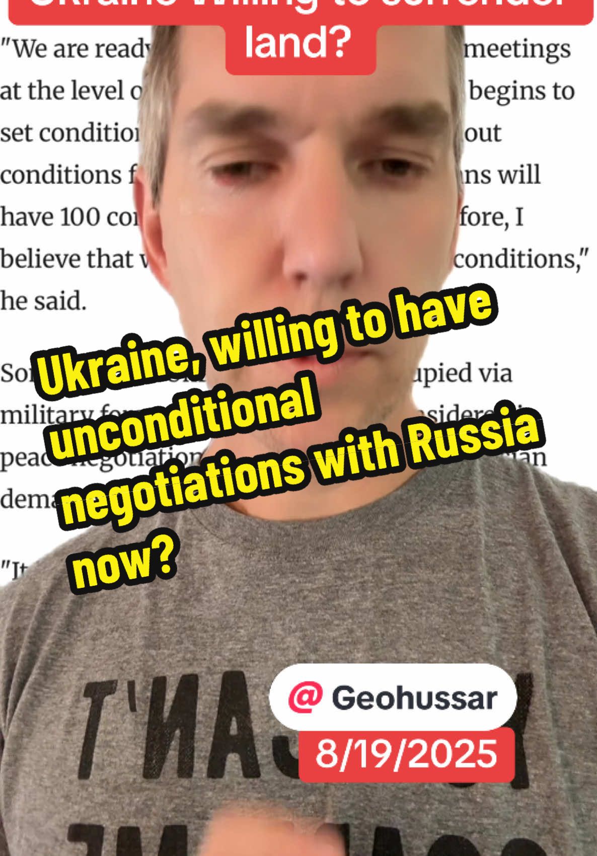 Ukraine, willing to have unconditional negotiations with Russia? #zelensky  #putin  #war #defense #fypシ 