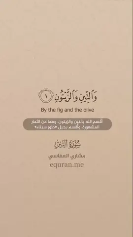 سورة التين القارئ مشاري العفاسي