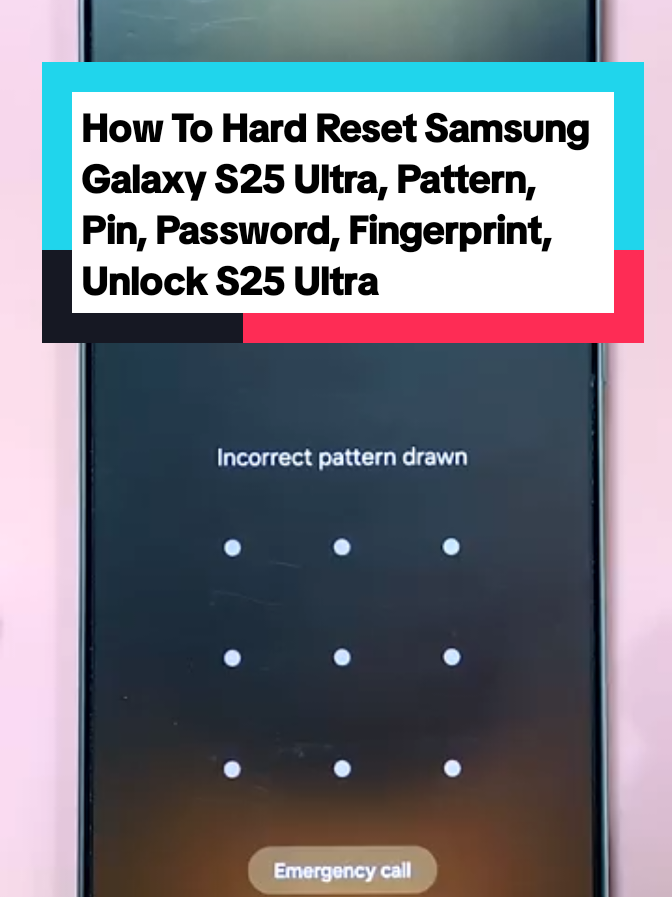 How To Hard Reset Samsung Galaxy S25 Ultra, Pattern, Pin, Password, Fingerprint, Unlock S25 Ultra | #fip #pourtoi #samsung #unlock #dmunlock 