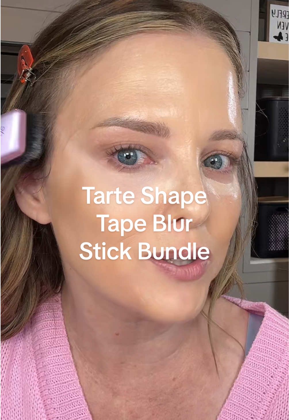 Tarte Shape Tape Blur Stick ✨ it’s like a real-life filter that melts pores + shine in seconds and comes with a free brush when you get it on TikTok shop #TarteShapeTape #BlurStick #TarteOnTikTok #TikTokMadeMeBuyIt #FlawlessSkin
