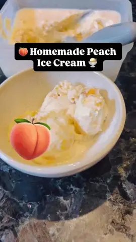🍑 Summer and peaches go hand in hand …and so does peach ice cream!! Follow this easy recipe and use our Pampered Chef Ice Cream Maker to make it perfection!! #pamperedchef #letsgetcooking #EasyRecipes #letsgetcookingtogether #peaches    🍑 Peach Ice Cream (Makes about 1 quart) Ingredients 	•	3 cups fresh peaches (peeled, pitted, and chopped) 	•	1 cup granulated sugar (divided) 	•	2 cups heavy cream 	•	1 cup whole milk 	•	1 tsp vanilla extract 	•	Pinch of salt 	•	Optional: a squeeze of lemon juice (to brighten the flavor) ⸻ Instructions 	1.	Prep the peaches 	•	In a medium bowl, toss peaches with ½ cup sugar. 	•	Let them sit for about 30 minutes so they release their juices. 	•	Mash slightly or pulse in a blender until chunky (not completely smooth). 	2.	Make the base 	•	In another bowl, whisk together the remaining ½ cup sugar, cream, milk, vanilla, and salt until the sugar dissolves. 	3.	Combine 	•	Stir the peaches and their juices into the cream mixture. 	•	Taste — if it needs more brightness, add a splash of lemon juice. 	4.	Churn 	•	Pour into an ice cream maker and churn according to manufacturer’s instructions (usually 20–25 minutes). 	5.	Freeze 	•	Transfer to an airtight container and freeze at least 2–4 hours for a firmer texture.