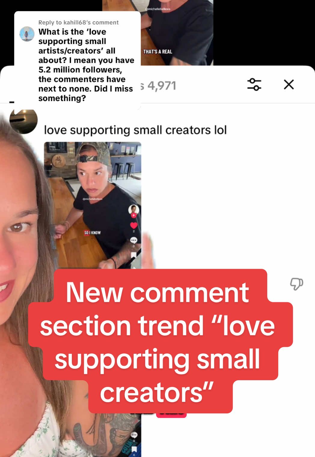 Replying to @kahill68 “I love supporting small creators” (insert screenshot) - new trend in the comment section #newtrendalert #commenttrends #greenscreen 