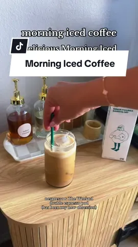 Delicious Morning Iced Coffee Made Easy #icedcoffee #coffee #coffeetime #morningroutine #coffeetok  #wellness #nespressotalents @Nespresso @Nespresso USA @The Weeknd @Minor Figures @Coconutcult 