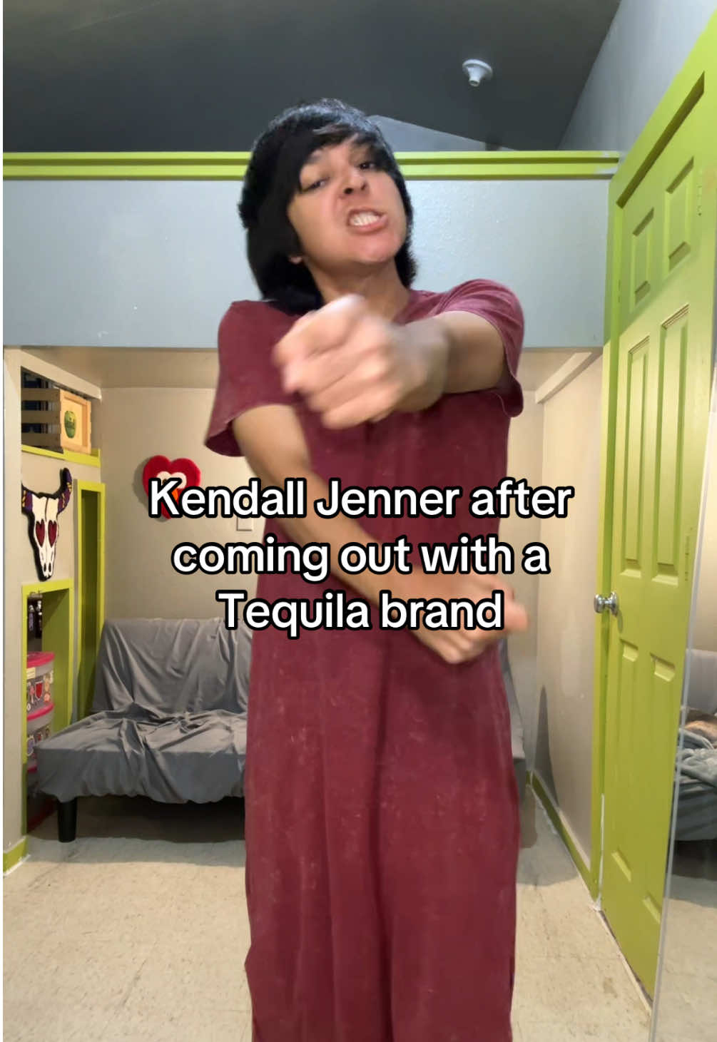 Oh she hella loca now 🥰 #fyp #foryou #kendalljenner #tequila 