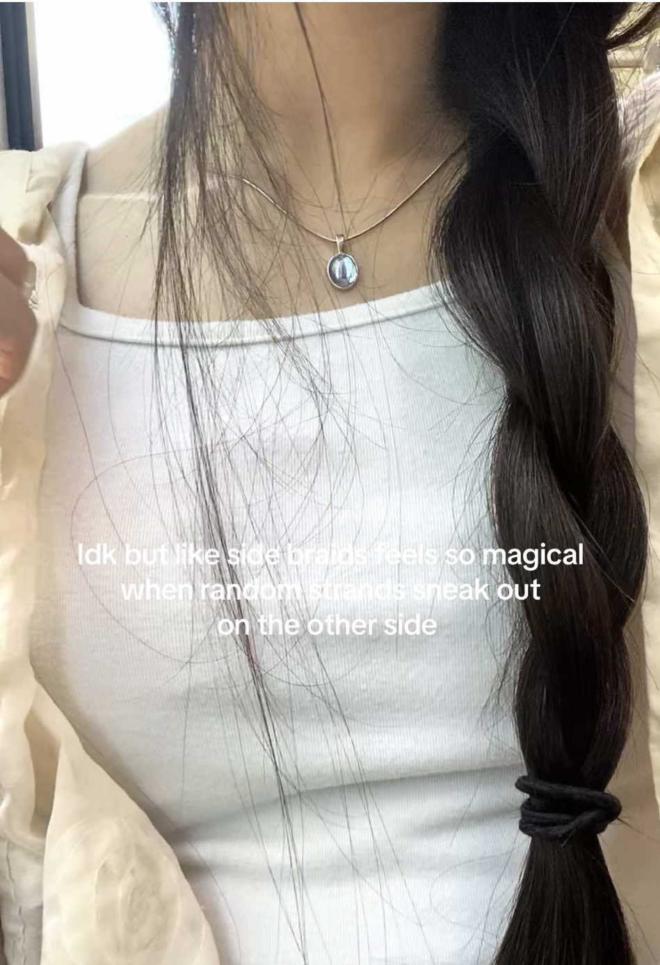 Feels great until the wind attack me or when i randomly  feel overstimulated 😔🩷 [your fav tiktok content - i want to go viral but building real connection with my audience is the most important thing for me, and it takes time] #ottd #fashion #hairstyle #braids #fitcheck 