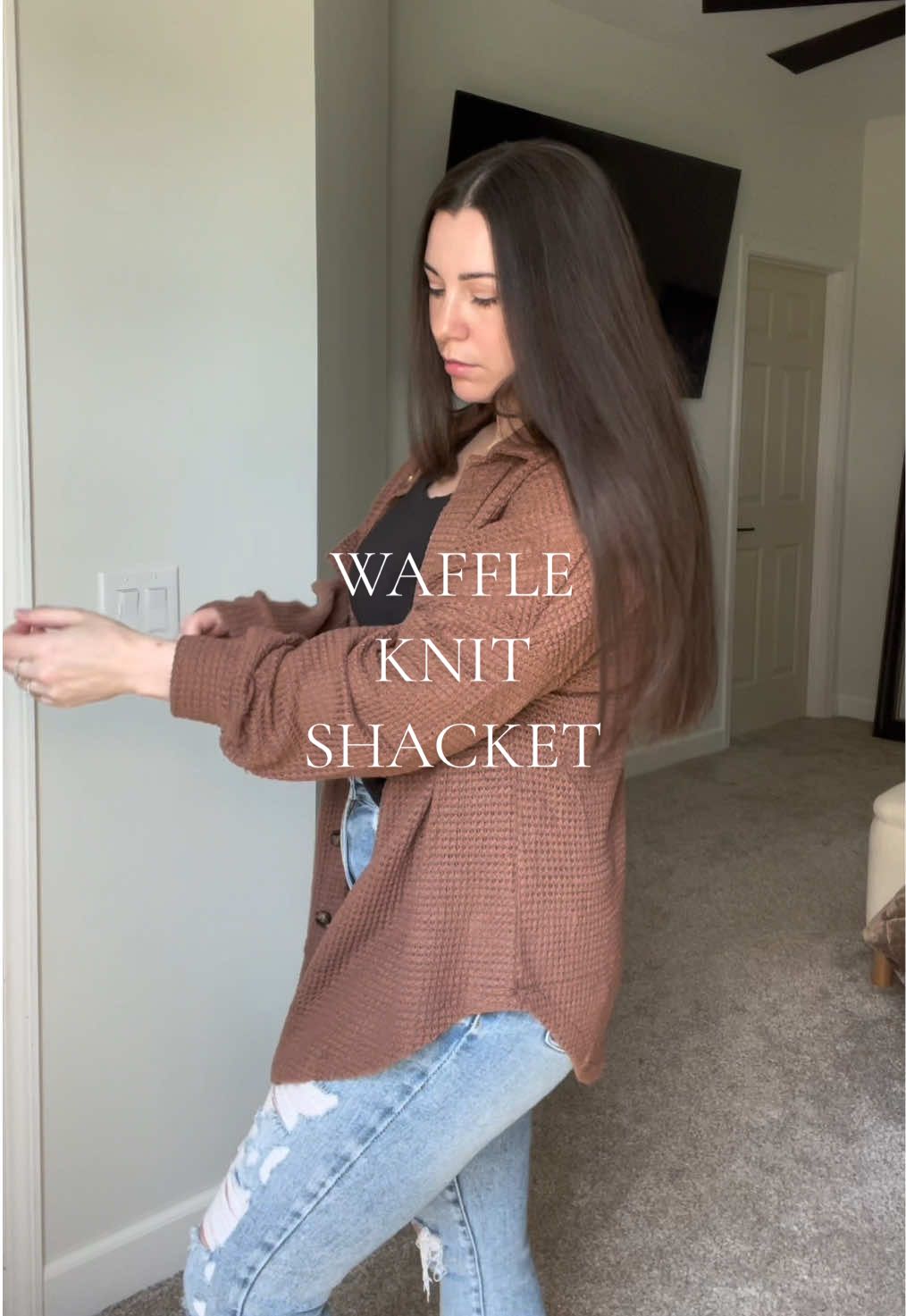 Fall isn’t complete without a cozy waffle knit button down shacket 🤎 The perfect layering piece + closet staple you’ll wear on repeat 🍂 #dokotoo #falloutfits #shacketseason #OOTDFall #cozyseason 