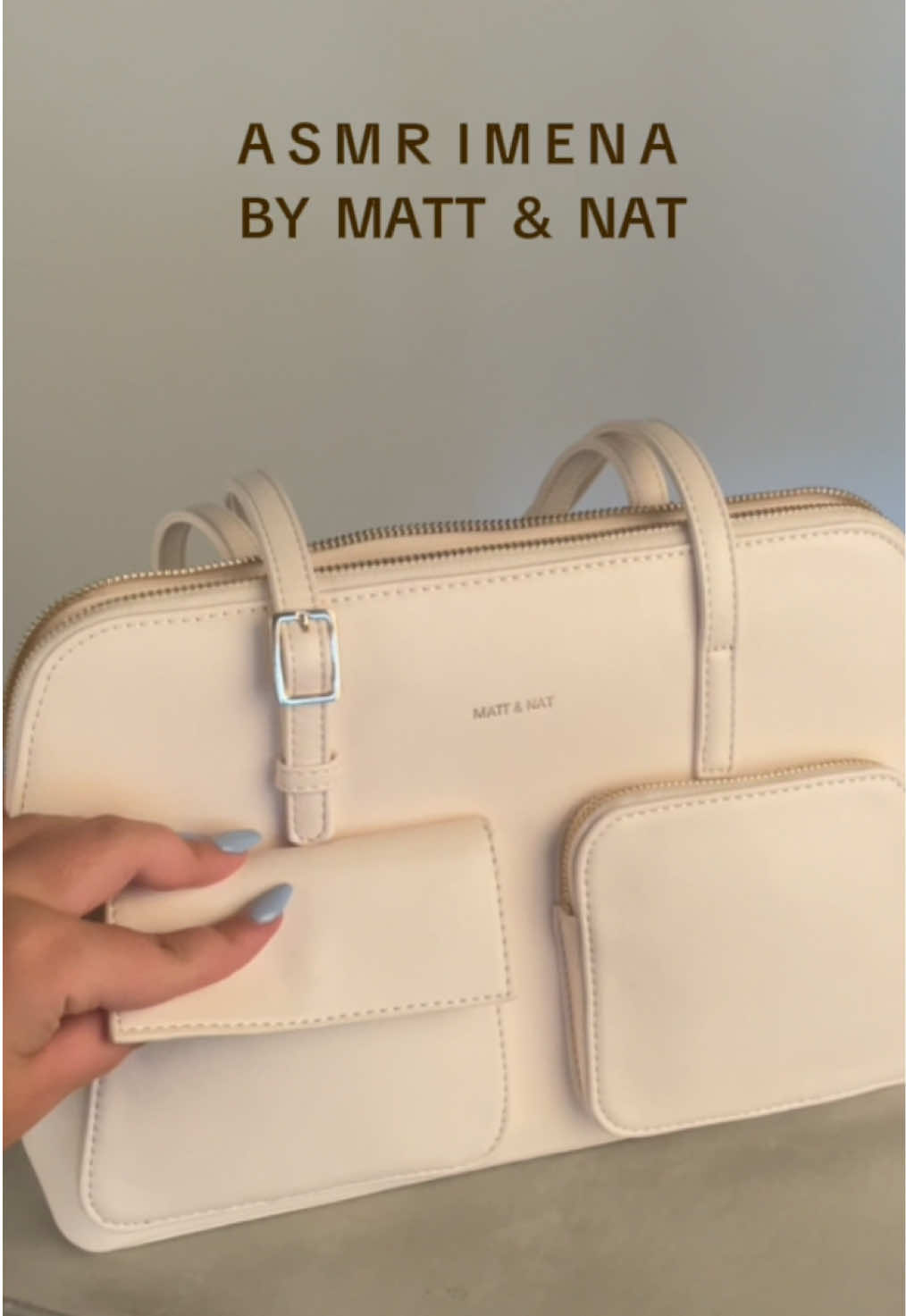 ASMR of our new release: IMENA 👜  #mattandnat #veganfashion #livebeautifully #sustainablefashion #veganbags 