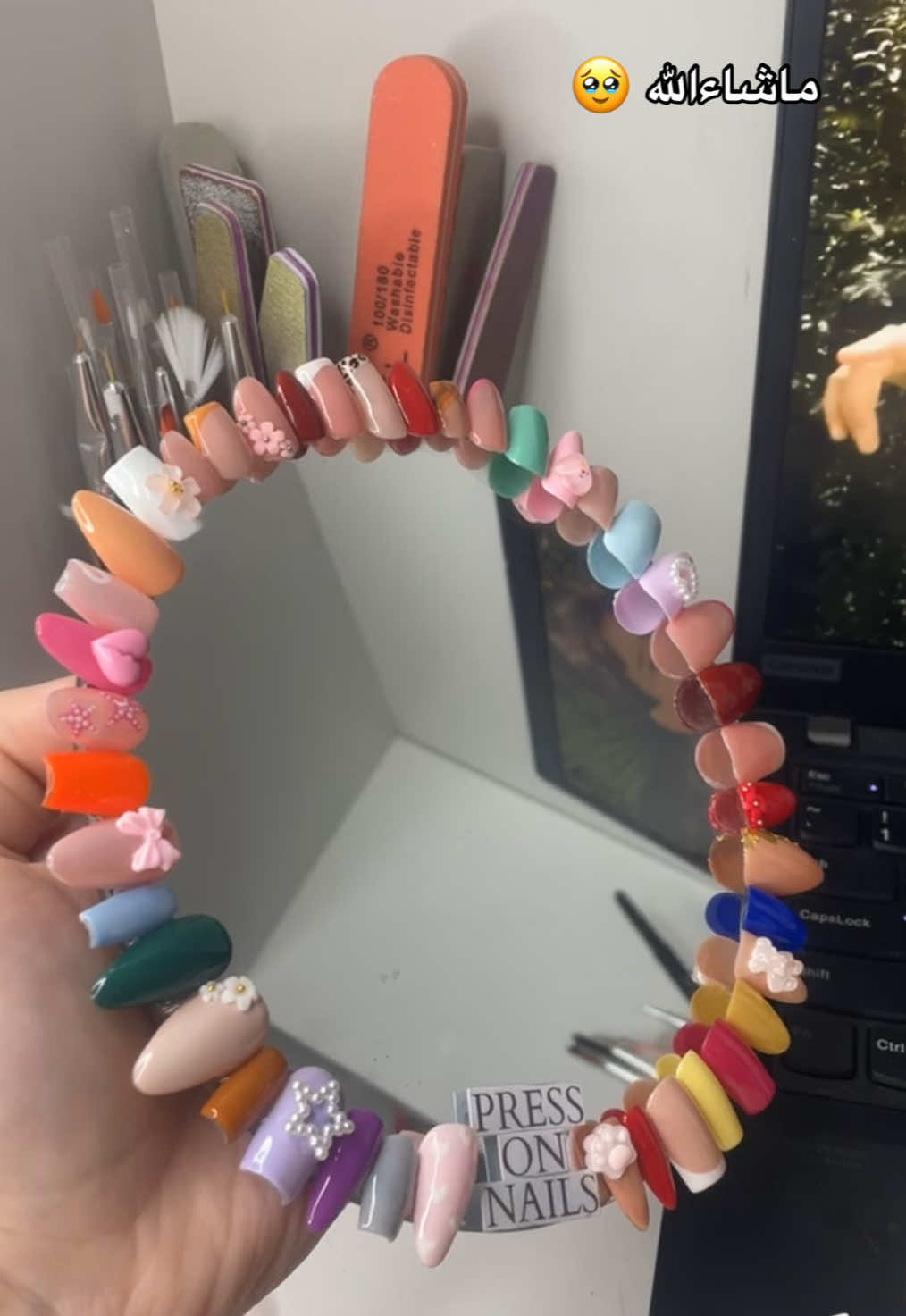 ماشاءالله🥹🩷 #nails #nailsart #onglerie #tiktok #alger 