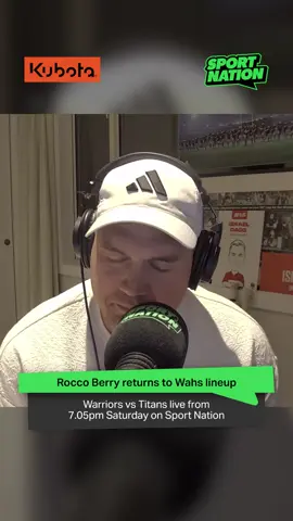 Are you as optimistic as Izzy about the Warriors with the return of Rocco Berry? Scotty & Izzy, 6-9am weekdays, thanks to Kubota. #nrl #rugbyleague #nzwarriors #upthewahs
