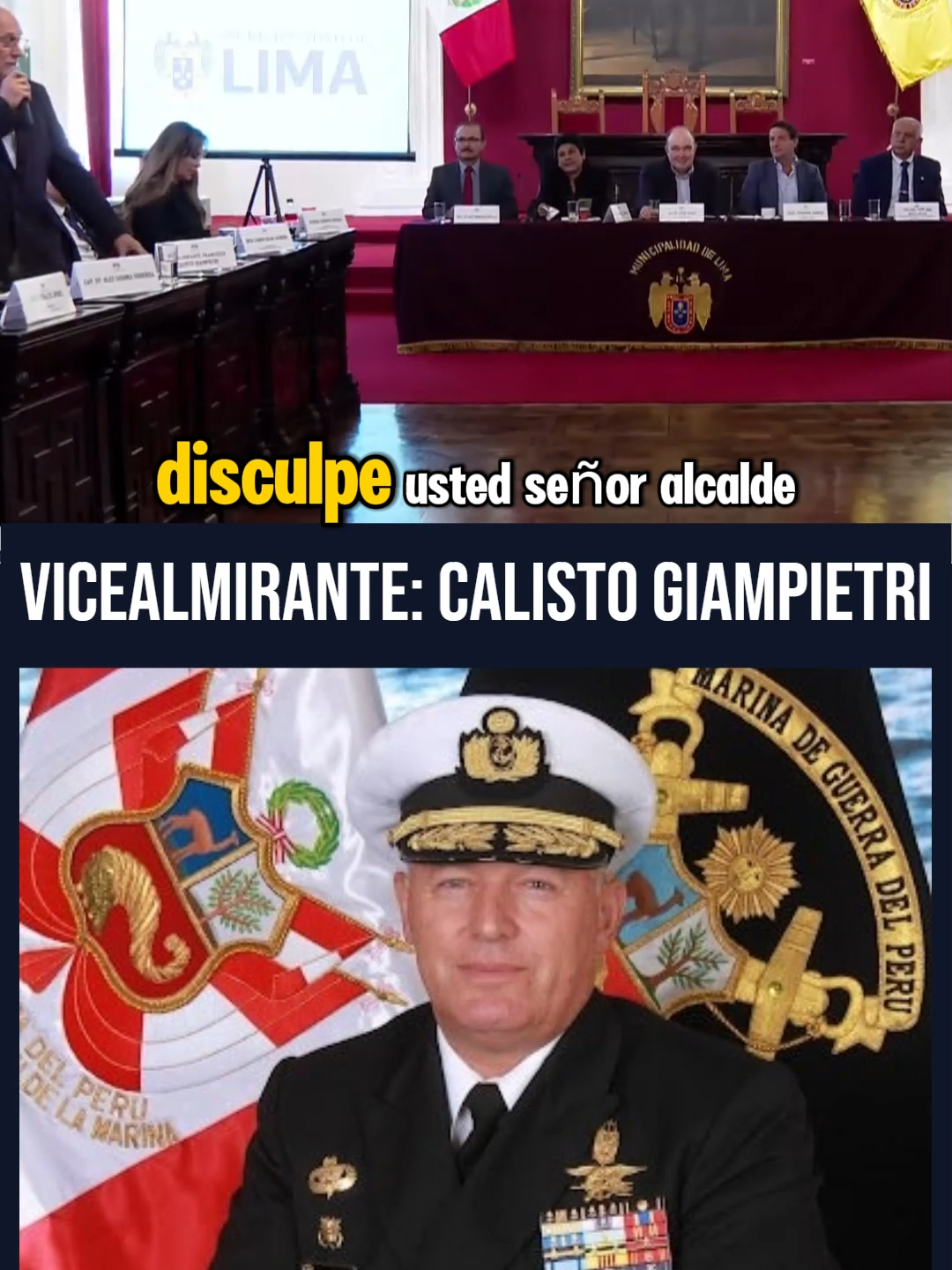 Vicealmirante Giampietri LEVANTA SU VOZ