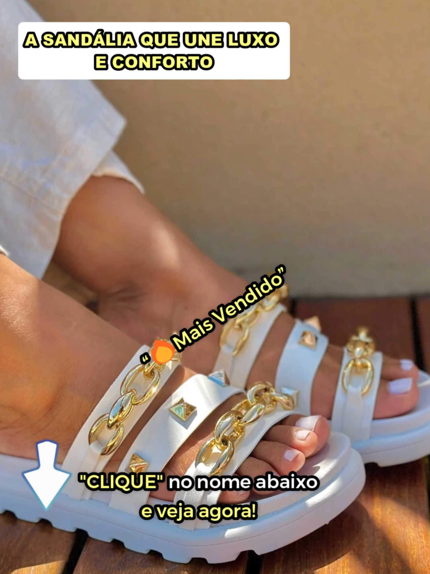 Sandália Feminina Rasteirinha Confortável Salto Baixo Papete #tiktokshop #tiktokshopchegou #TikTokShopChegou