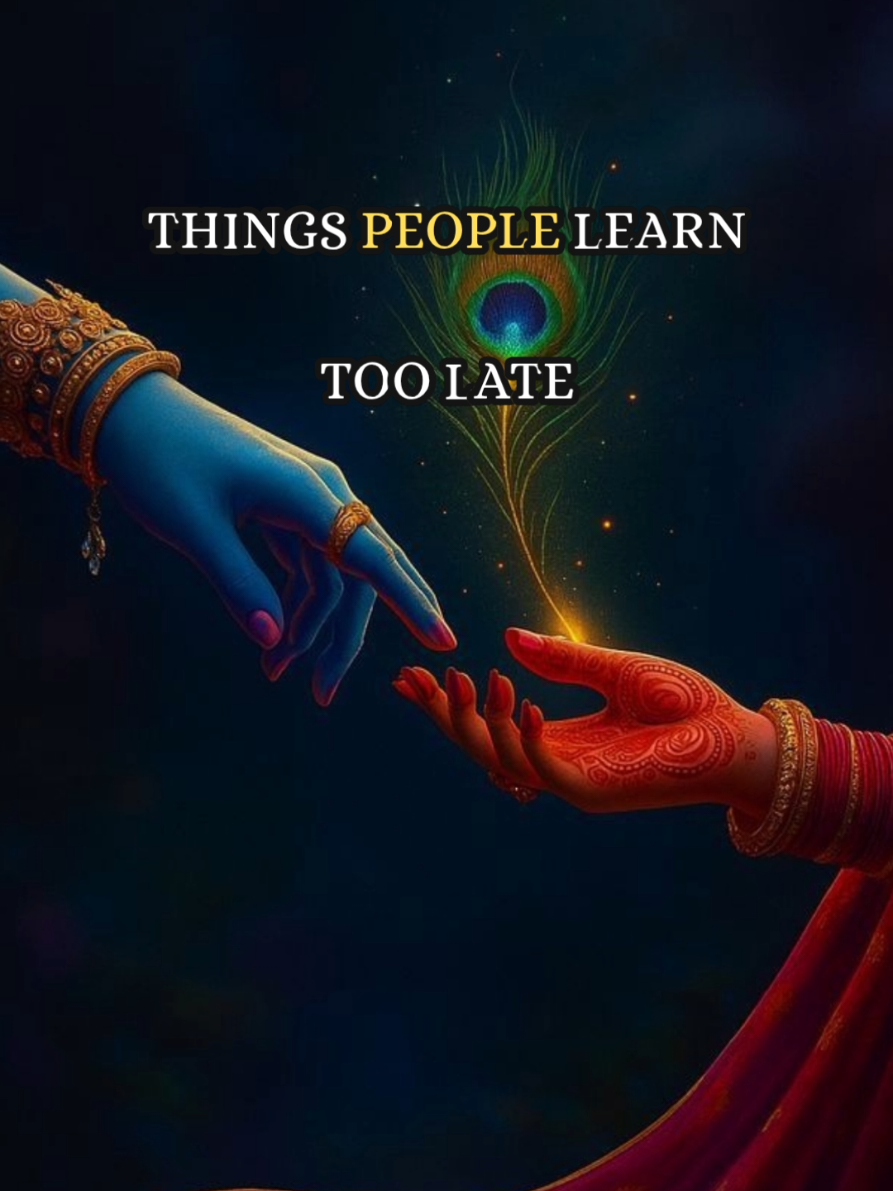 Things people learn too late. #hinduism #sanatandharma #creatorsearchinsights #lifelessons #highlight 