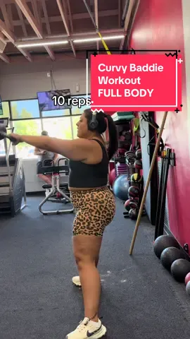 Curvy Baddie Workout  FULL BODY  #workout #plussizeworkout #curvygirl #GymTok #gymgirl 