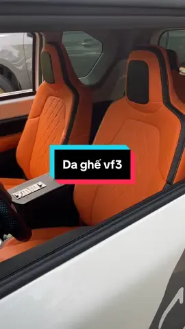 Bọc da ghế bé 3 tông cam đen cực kì sang trọng#xuhuong2025 #longan_62 #vinfast #vairal #vf3 