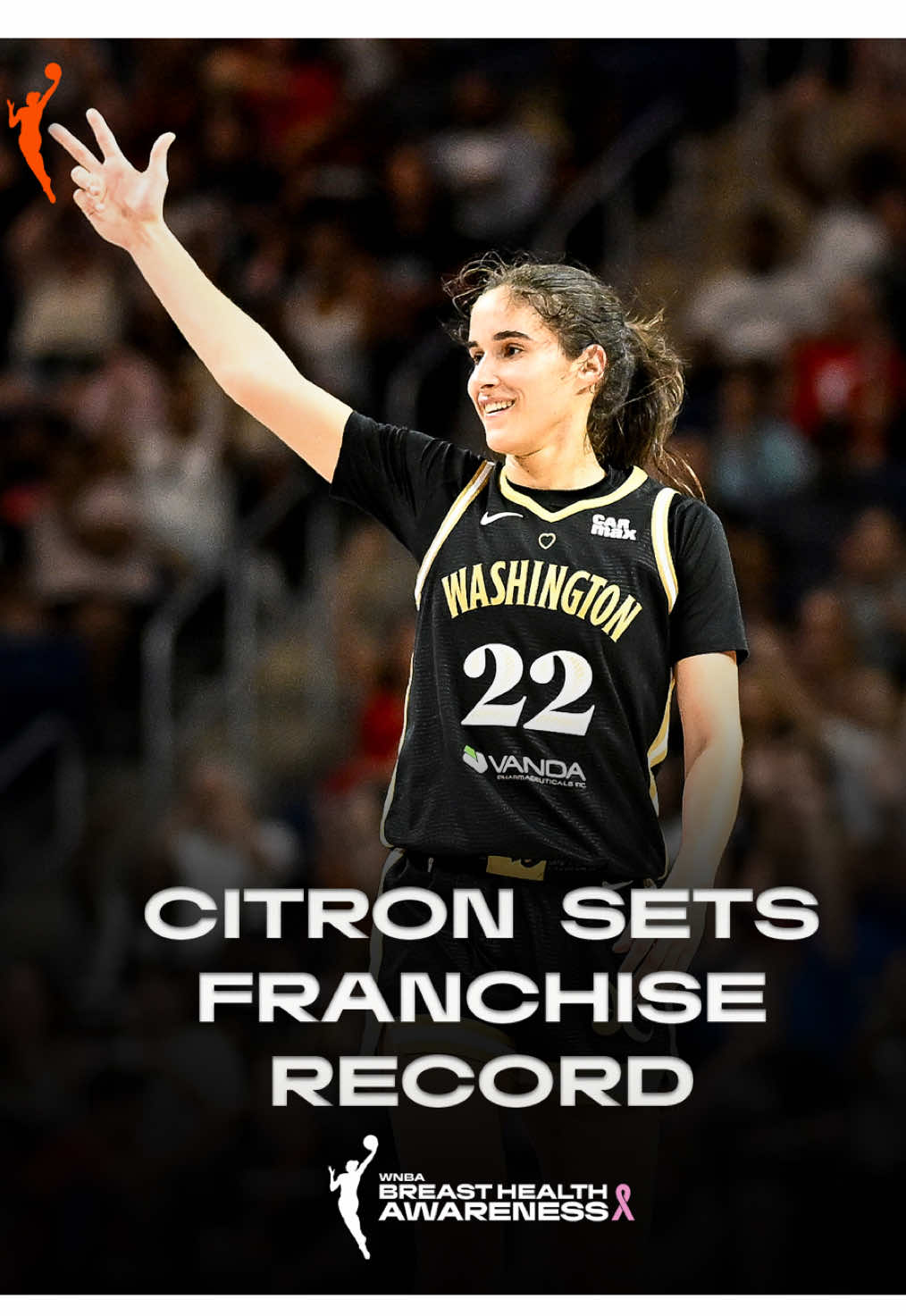 With this 3PM, Sonia Citron passes Chamique Holdsclaw (525) for the most points by a rookie in @washmystics franchise history — and counting (528)! CON-WAS | League Pass  #rookie #history #hoops #WNBA 
