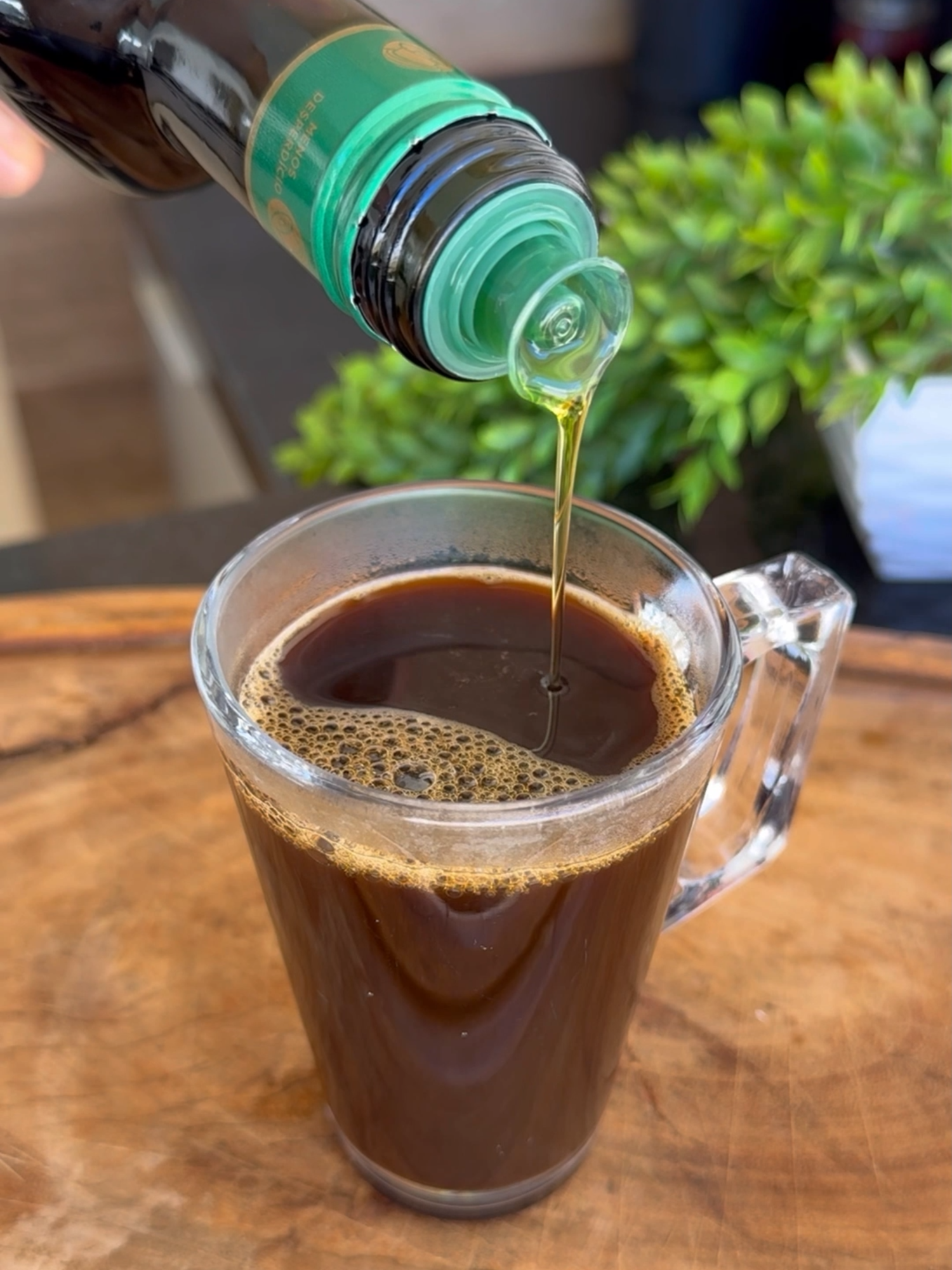 Ponha azeite no café