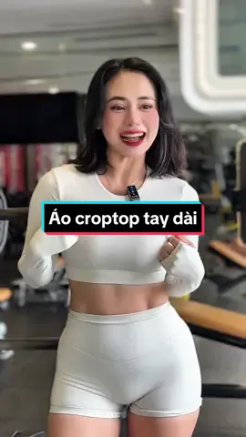Croptop tay dài đầy năng lượng 🌟 #vothao #dotapgymnu #aotapgym