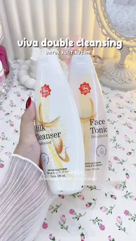 hasil nya gak murahan🩷 #viva #vivadoublecleansing #milkcleanser #facetonic #fyp 