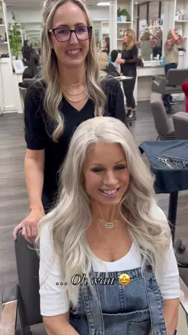The perfect white-blonde hair topper doesn't exist... oh wait! 🤍✨ This piece is bright, bold, and custom colored to match her tone, and styled for a flawless, natural finish. Visit our website (link in bio) to shop all of our color options! Tell us: would you be interested in a striking color and seamless blend? 👇