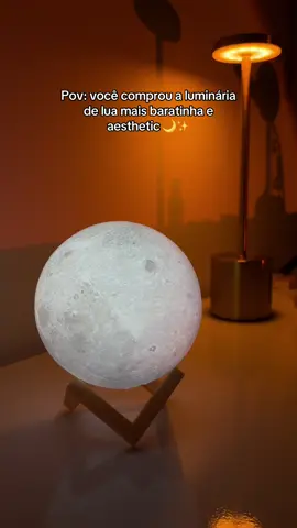 To tao apaixonada nessa luminária 🥹✨ #lua #tiktokshop #fyp 
