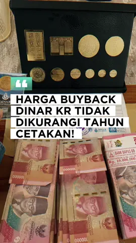 Kalau emas lain, cetakan lama biasanya buyback lebih murah. Tapi di Dinar KR, mau cetakan tahun berapa pun, harga buyback tetap sama ✨ Tanpa ada pengurangan. Lebih fair, simpel, dan bikin tenang buat simpanan jangka panjang 👍 Mau cek harga terbaru? Tulis di komentar: harga👇 #DinarKR #NabungDinar #BuybackEmas #HargaEmas #InvestasiEmas