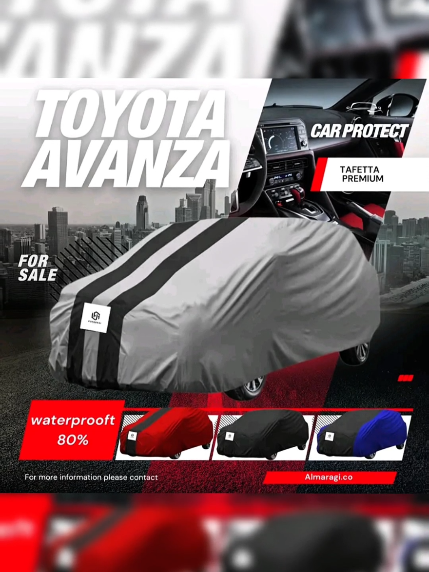Cover Sarung Mobil Toyota Avanza Tahun 2003-2025 Waterproof Tahan Air Semi Outdoor #covermobilavanza #covermobilpremium #sarungmobil #covermobil #toyotaavanza 