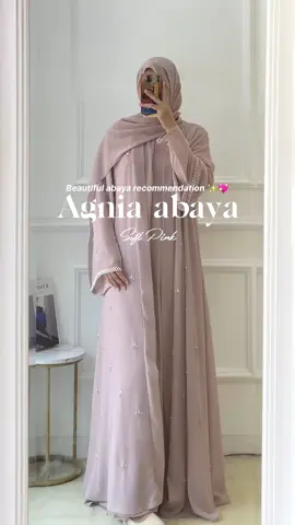 TRY ON AGNIA ABAYA SOFT PINK! ✨💖#fyp #dress #abaya #pink 