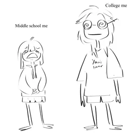 yeah highschool me was not the best or more pleasant person… akward turtle!!! #school #fyp #art #persona #fypシ 