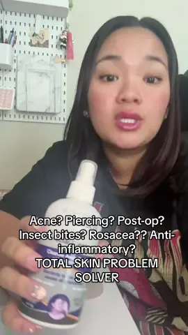 This is totally a skin problem solver! I use it before my skincare, not drying, doesn’t sting and no fragrance. #antibacterial #fyp #hypochlorousacidspray #acneclearing #glowskin 