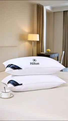 Gối hilton bông cao cấp vỏ cotton thoáng mát- ruột bông hòn đàn hồi không lún xẹp#goi #gối #gốingủ #goihilton #hilton 