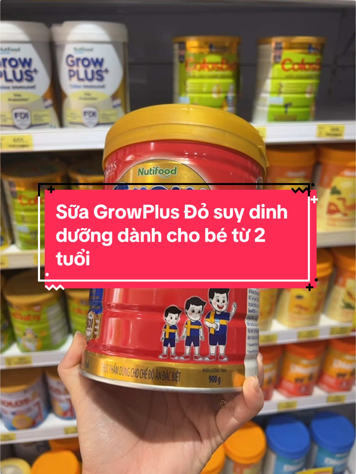 Sữa GrowPlus Đỏ suy dinh dưỡng dành cho bé từ 2 tuổi#xuhuong #growplus #nutifood #concung #suacongthuc #suabot #suachobe #tangcan #tangchieucao 