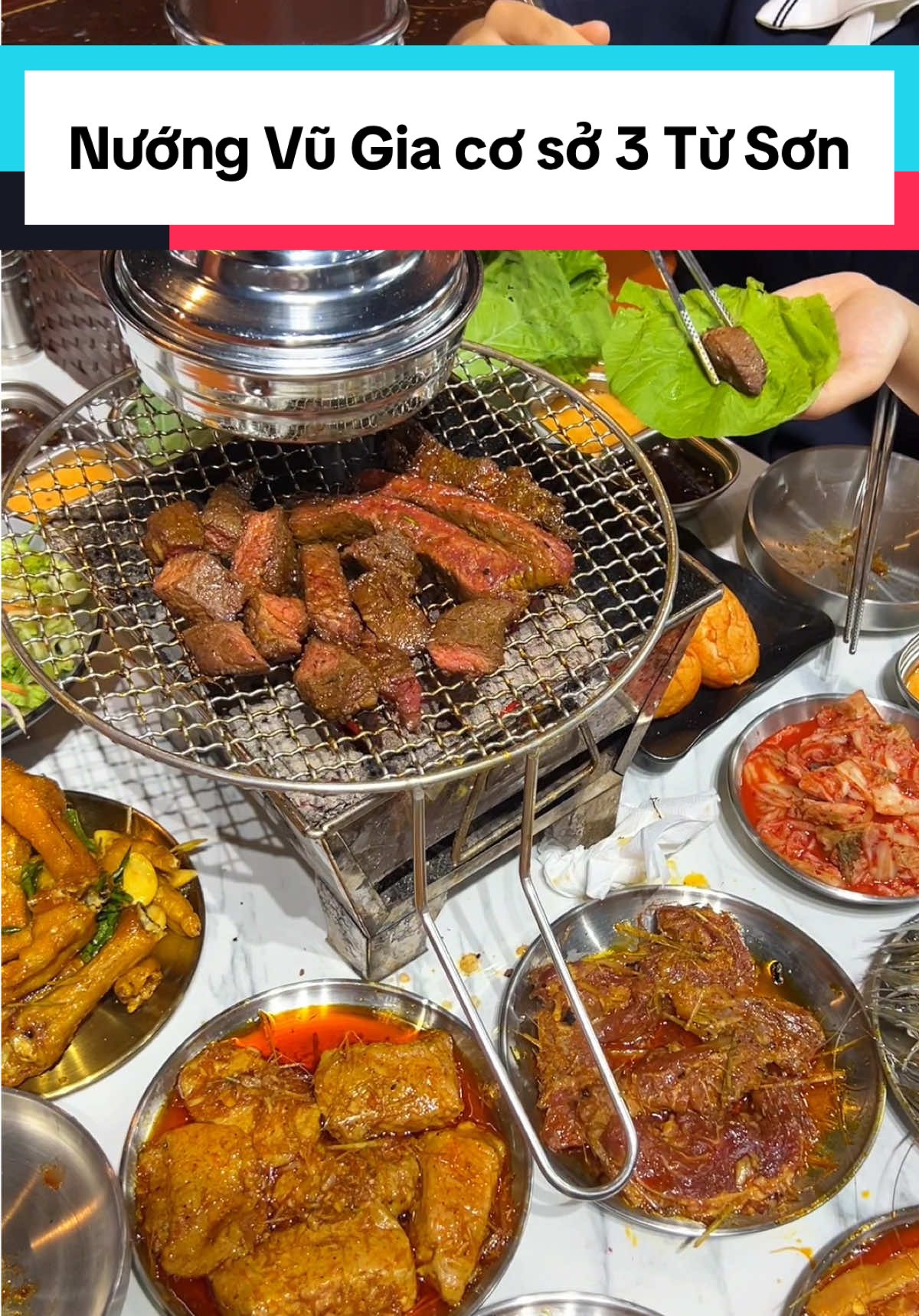 Nướng Vũ Gia cơ sở 3 Từ Sơn tặng 500 cân thịt bò, đi bao nhiêu người mời bấy nhiêu đĩa😱 #ancungtiktok #reviewanngon #bacninhgoi #bacninhfood #xuhuong 
