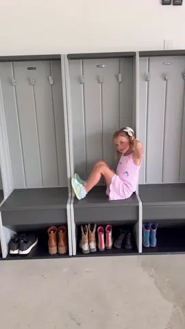 The best decision that I’ve made as a type A mom who hates clutter 🤣 🔗 in my bio for these exact lockers! #garagestorage #storagelockers #shoestorage #garagemakeover #mudroom 