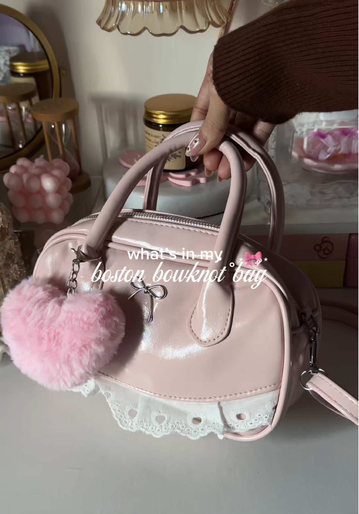 cute & chic bowknot boston bag 😍🎀✨ #bostonbag #bowknotbag #crossbodybag #pinkbag #womensbag
