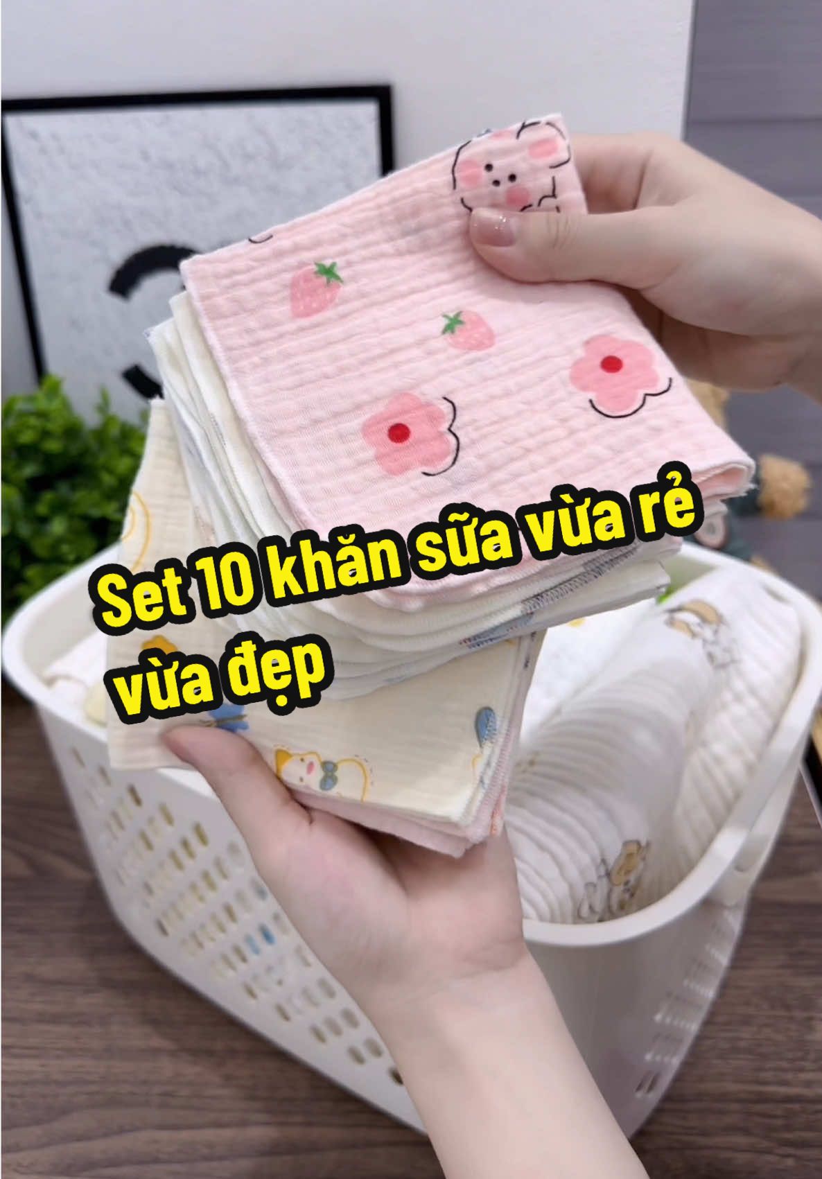 Set khăn sữa vừa rẻ vừa đẹp cho các mom đây ạ #khansuachobe #khansuaxomuslin #khansuasosinh #khansua2lop #mebimsua  