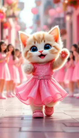 Cute Cat dancing Barbie Girl #barbiegirl #funnydance #cat #mintimals #viral 