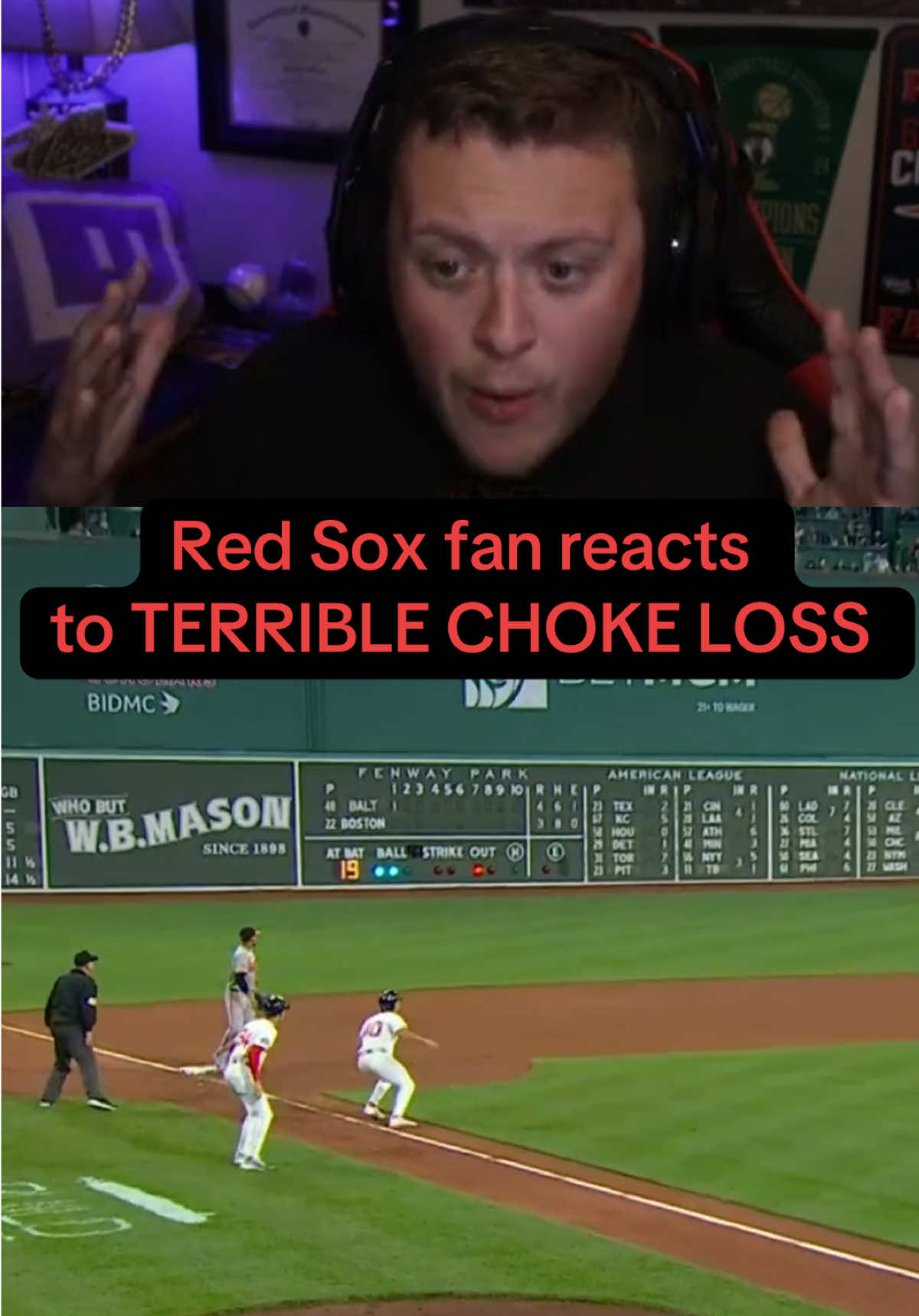 Red Sox choke yet another one away….no words for this one. ABSOLUTELY TERRIBLE! #redsox #boston #orioles #baseball #fyp 